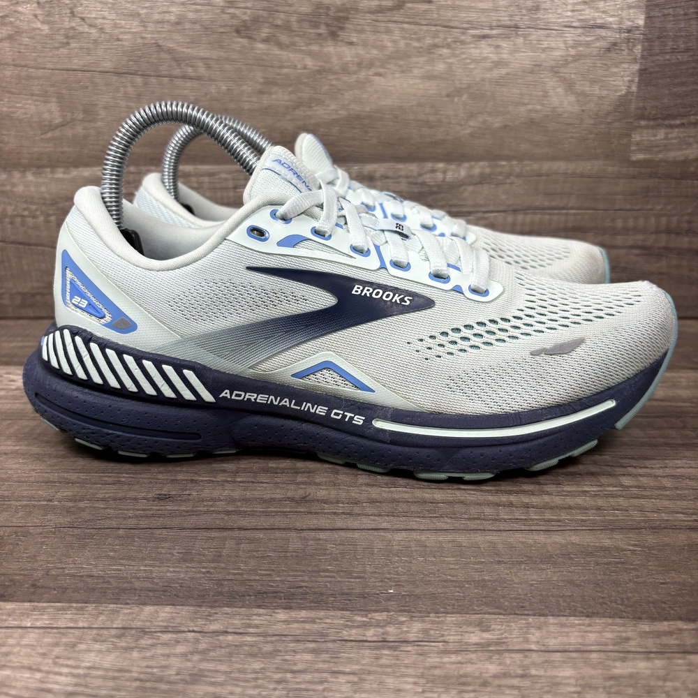 Brooks Adrenaline GTS 23 Blue Gray Womens US Size 8.5 1203811B471 Running Shoes